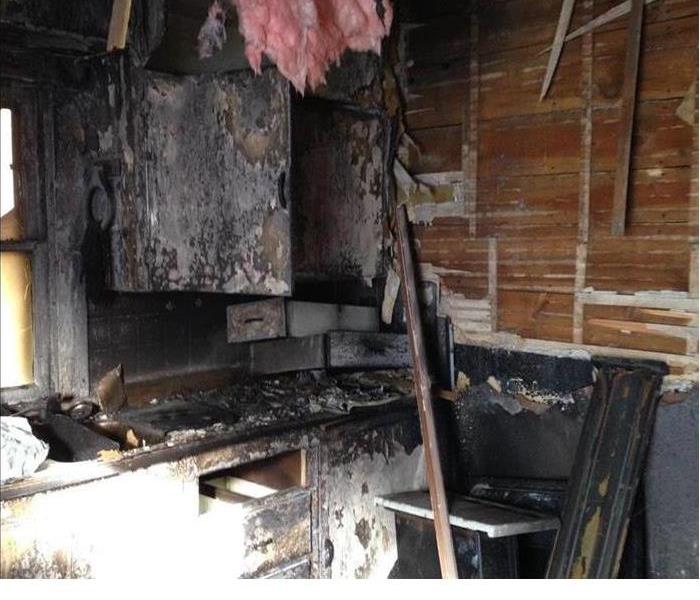 kitchen that was destroyed by fire 